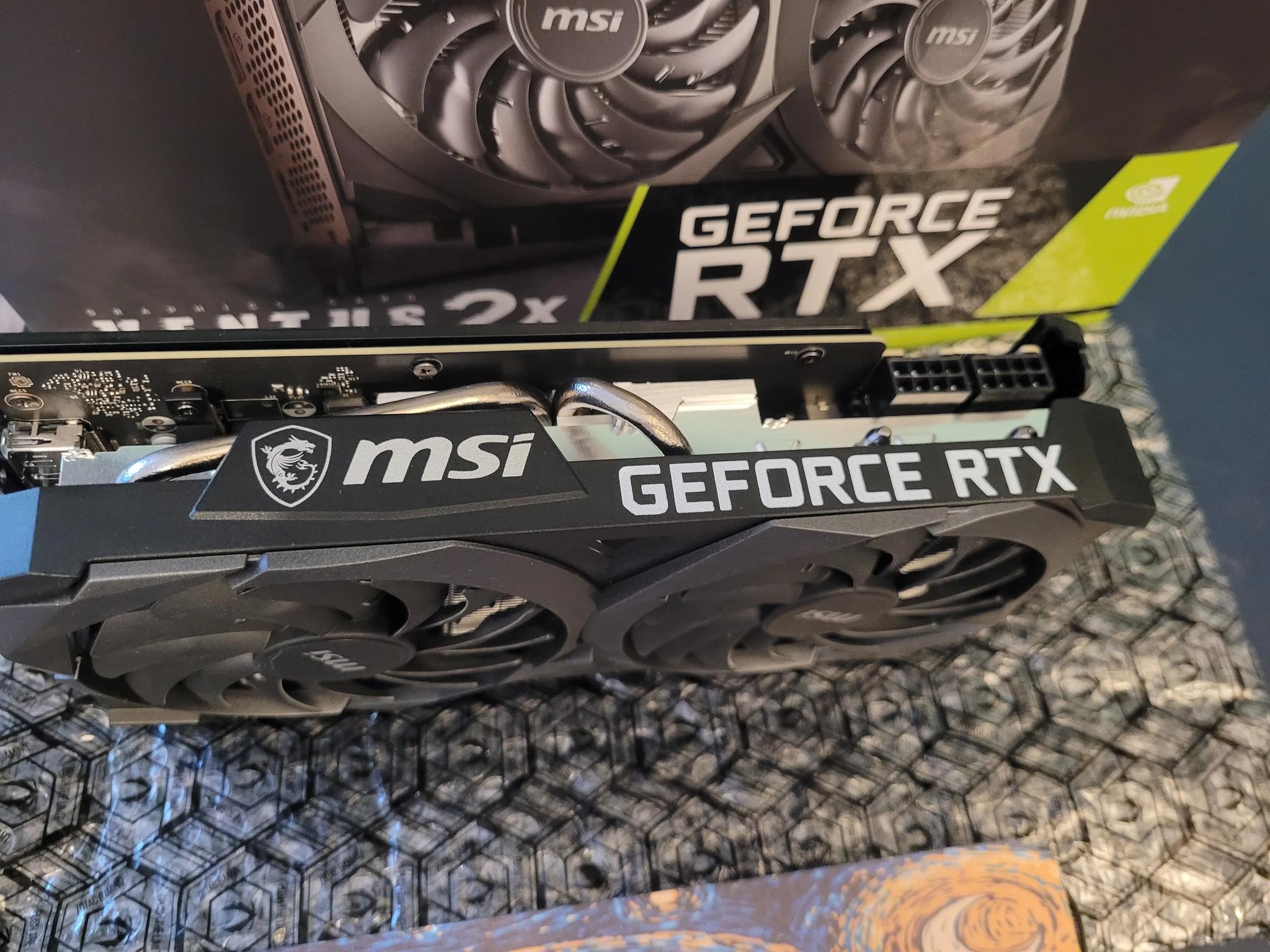 MSI Ventus 2x RTX 3060ti 8GB Non-LHR, Original Box, + V1 Tech ARGB Backplate Add-On