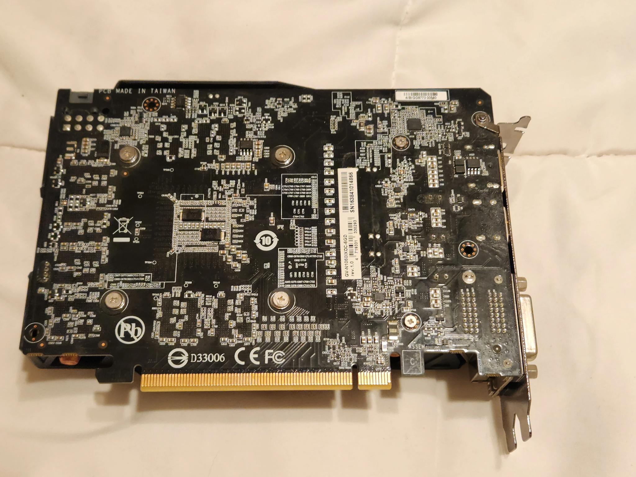 Gigabyte Nvidia GTX 1060 6GB OC GDDR5 Mini-ITX Graphics Card