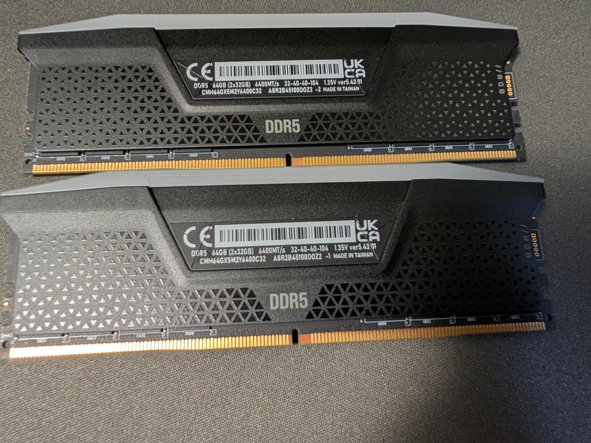 Corsair Vengeance RGB 64GB DDR5-6400 (2x32GB) - Image 2