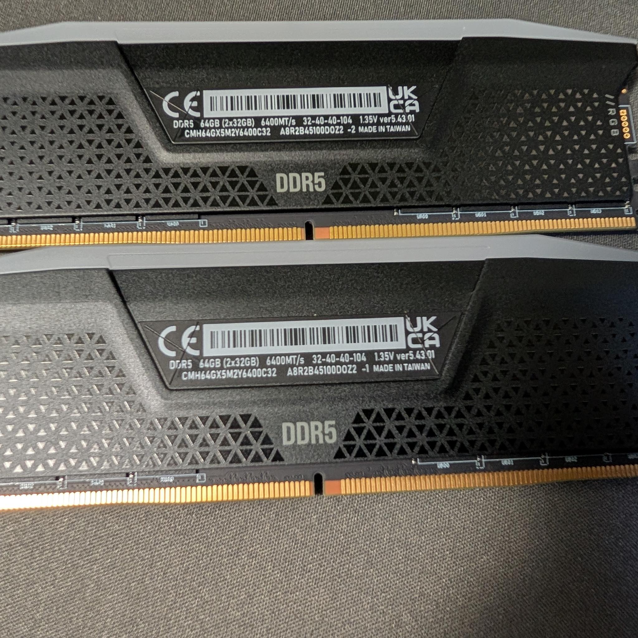 Corsair Vengeance RGB 64GB (2x32GB) DDR5 6400 RAM