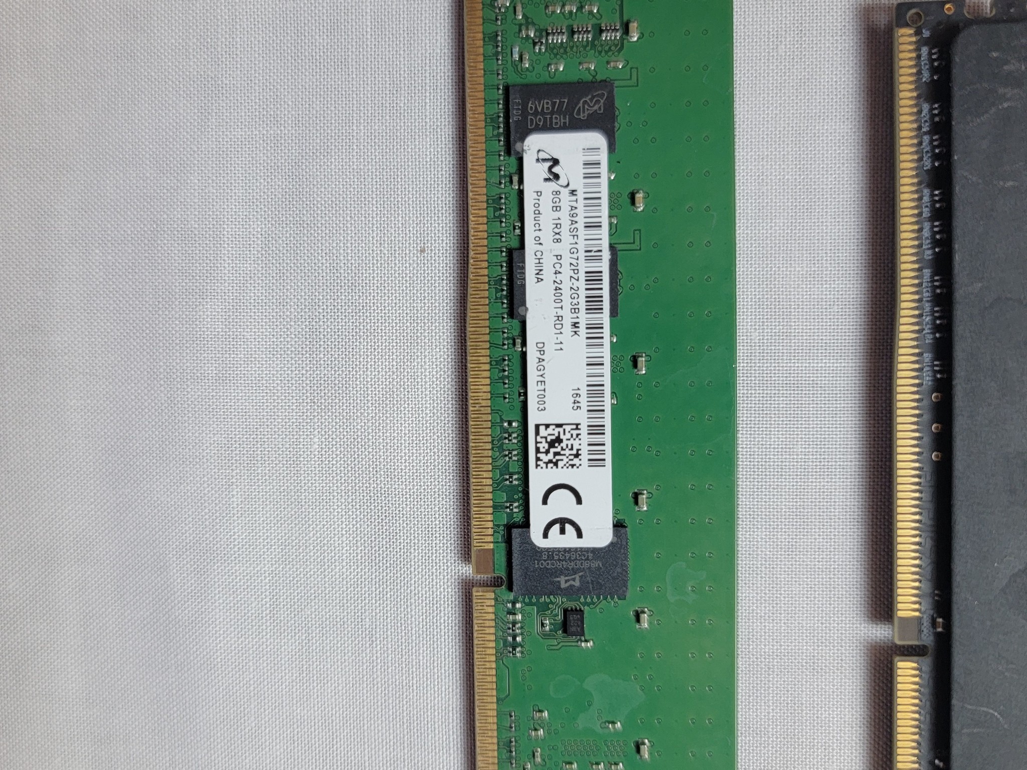 LOT OF (4) DDr4 32gb RAM (FOR PARTS)