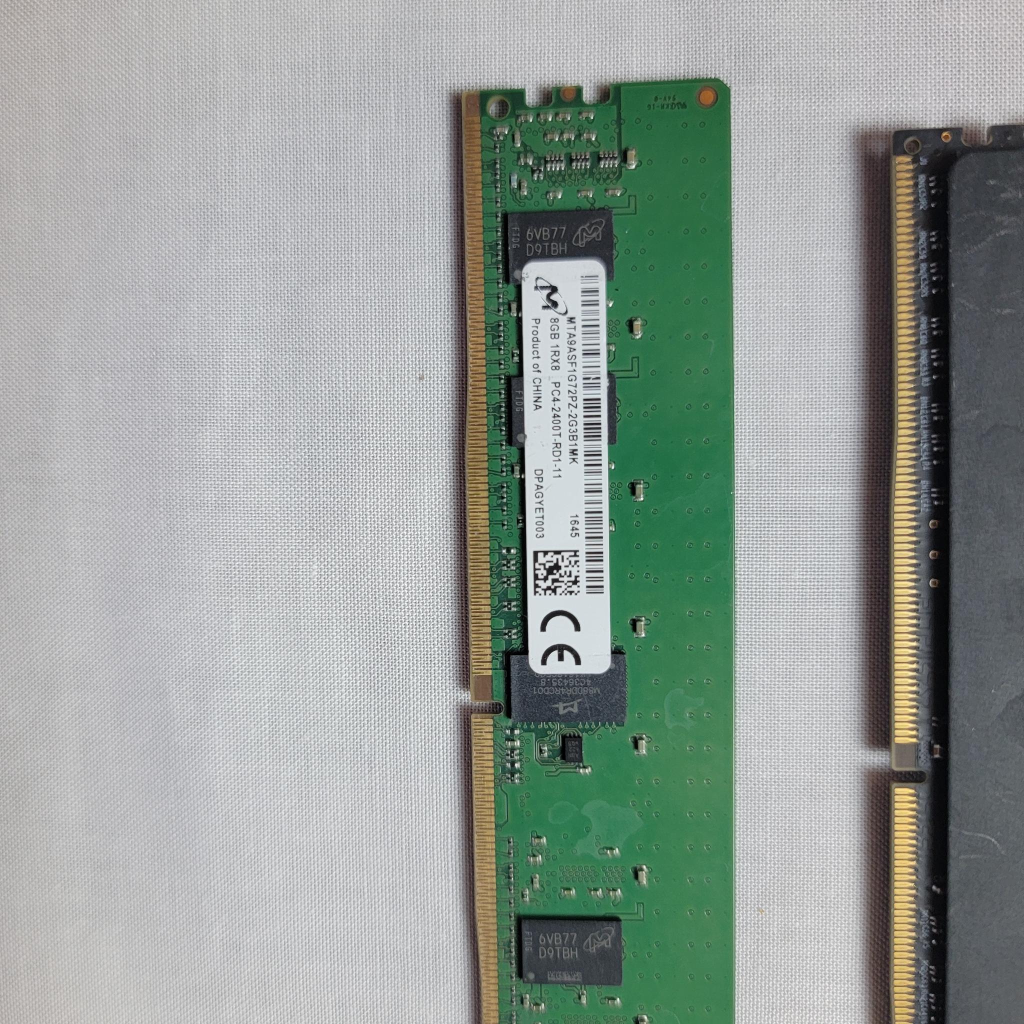 LOT OF (4) DDr4 32gb RAM (FOR PARTS)