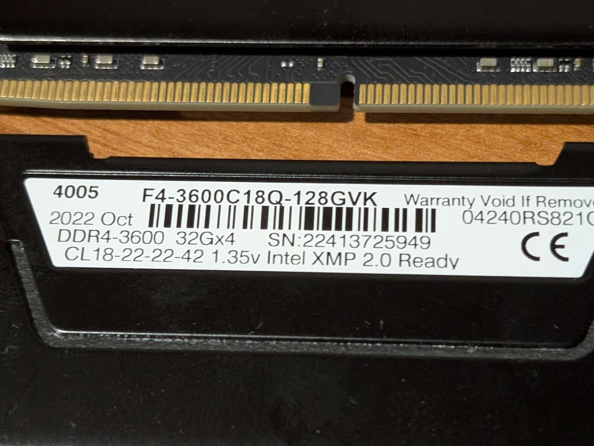64GB G.Skill RIPJAWS V DDR4 3600MHz RAM