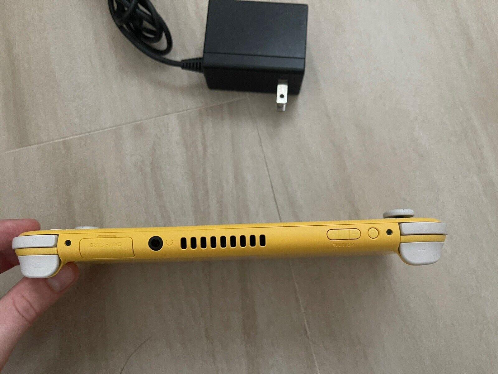 Nintendo Switch Lite Yellow Handheld Console With OEM Power Supply