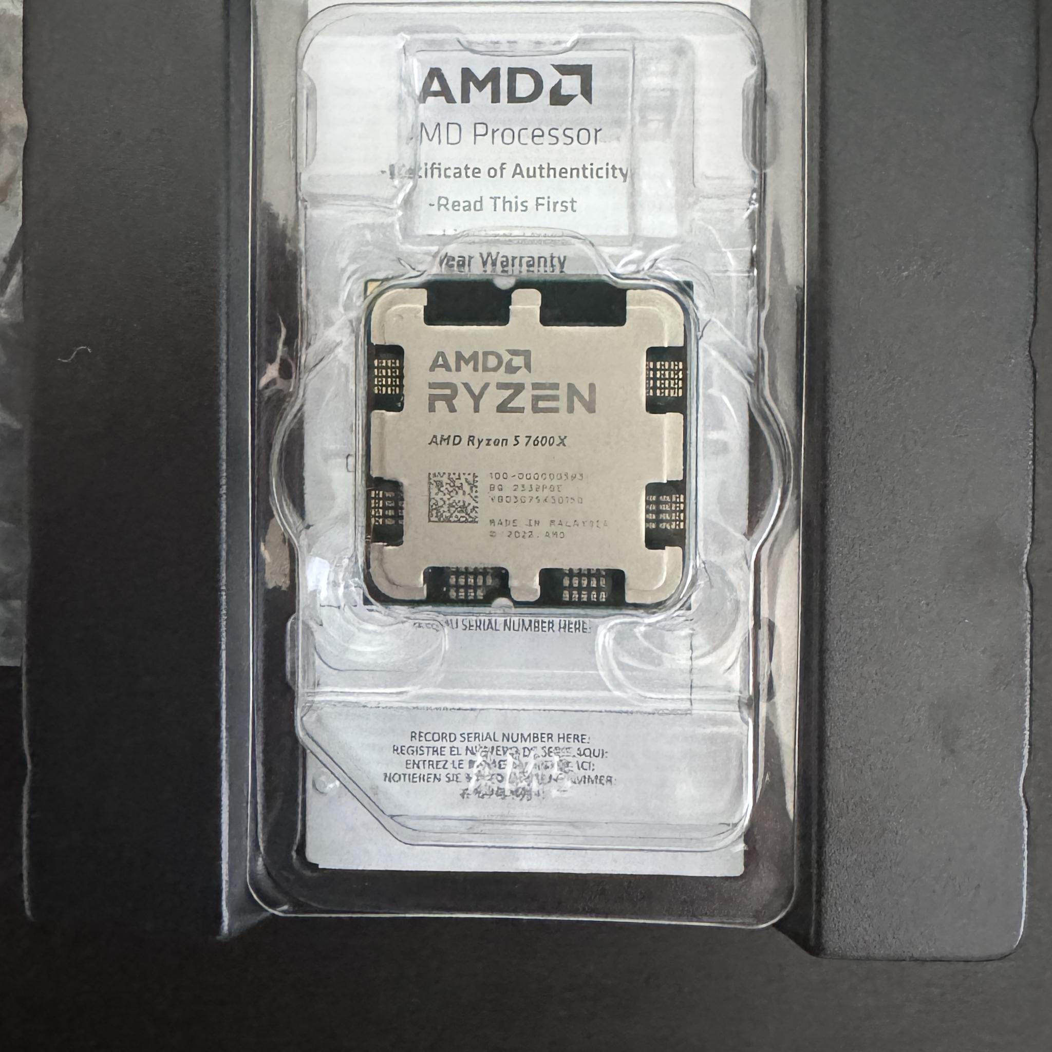 AMD Ryzen™ 5 7600X With Radeon Graphics CPU