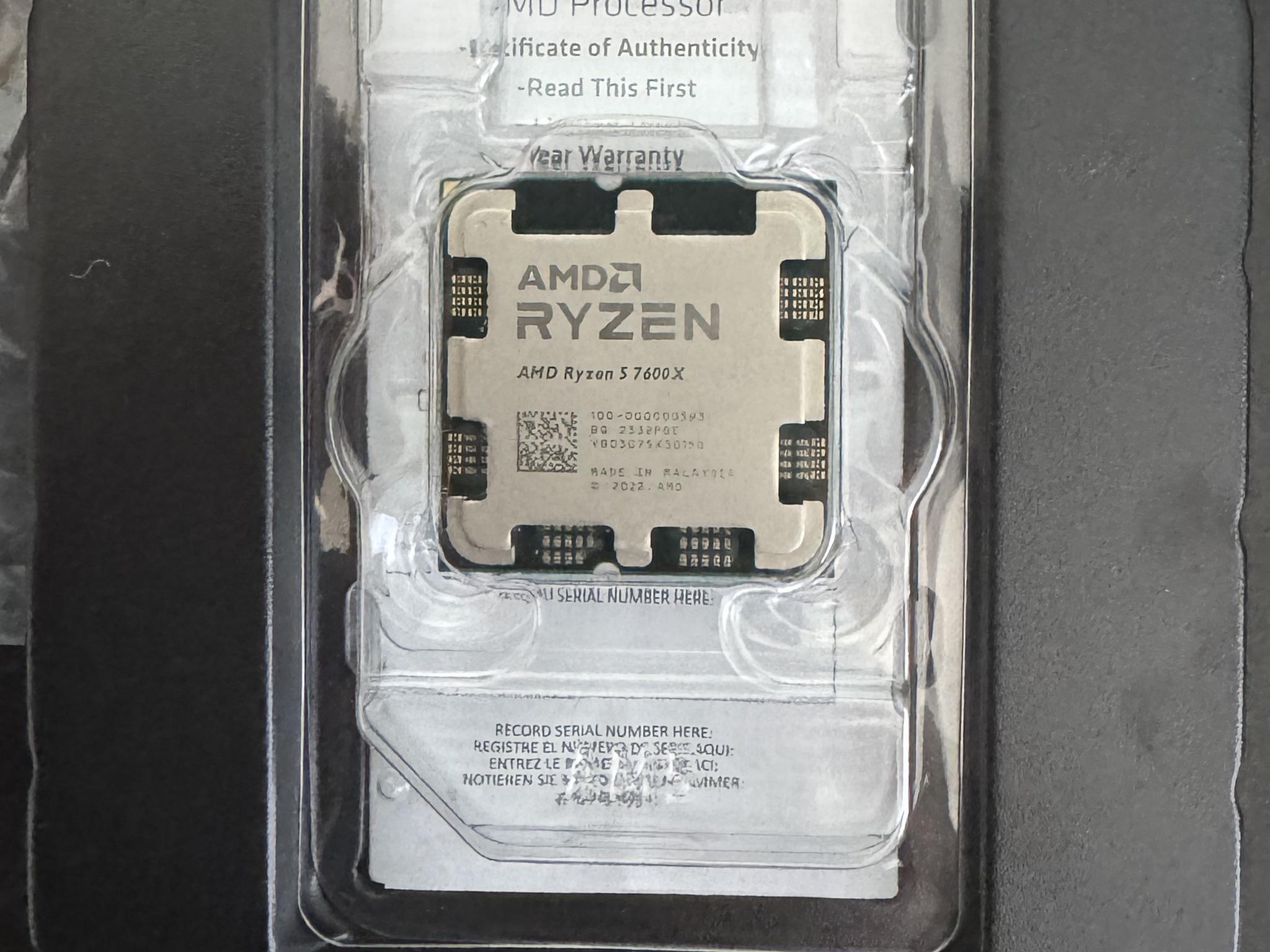 AMD Ryzen™ 5 7600X With Radeon Graphics CPU