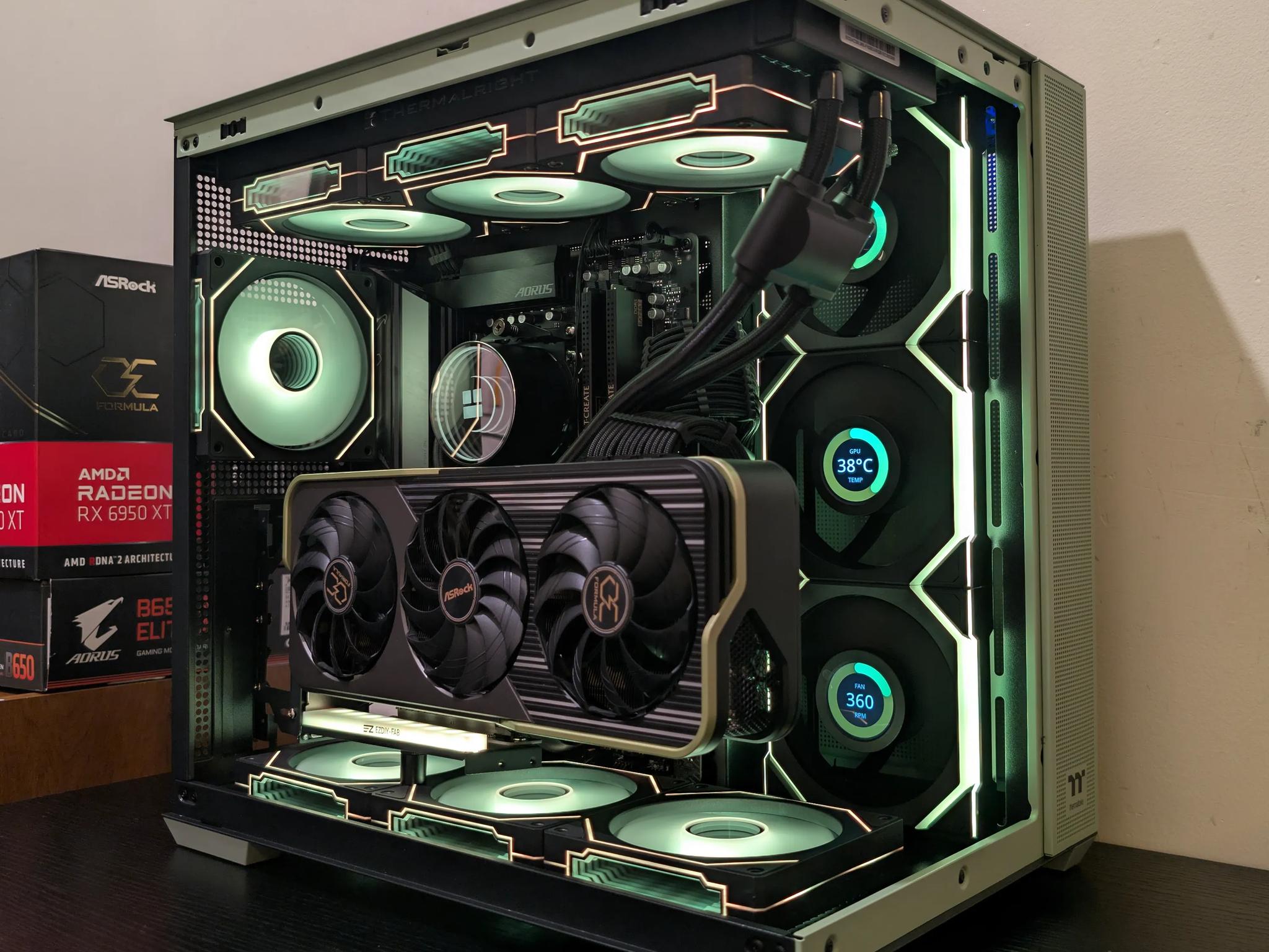 🍵Matcha Green Gaming PC | RX 6950XT | Ryzen 7 7700 | 2TB SSD | 32GB RAM | WiFi 6 & Bluetooth🍵