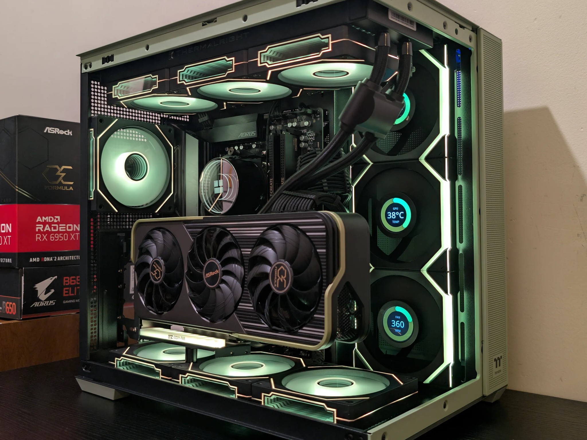 🍵Matcha Green Gaming PC | RX 6950XT | Ryzen 7 7700 | 2TB SSD | 32GB RAM | WiFi 6 & Bluetooth🍵