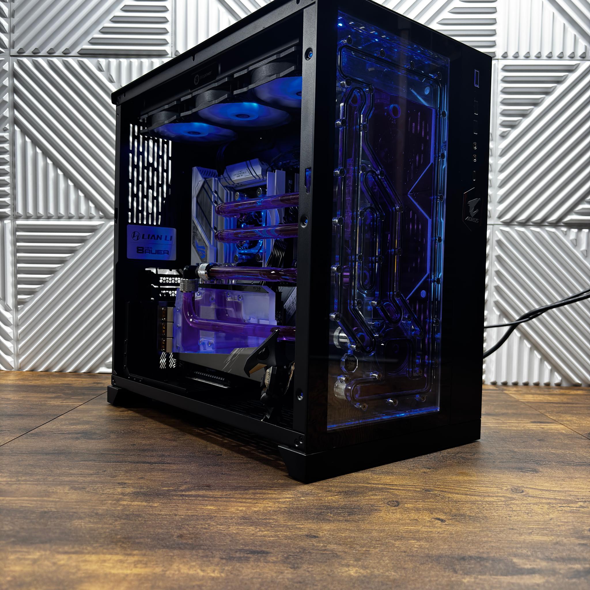 High-End Custom Water Cooled Gaming PC – Ryzen 7 9800X3D / AORUS RTX 3080 Ti / 64GB DDR5