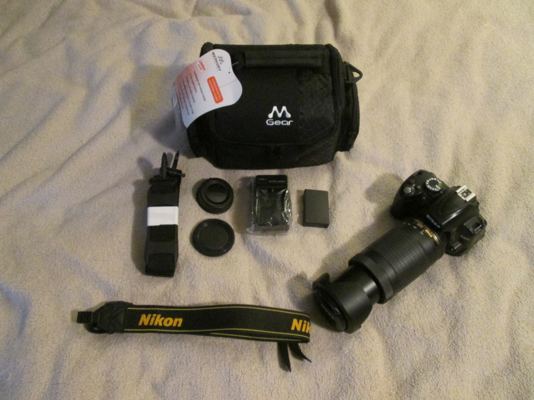 Nikon D3000 With 70-300mm Lens And Accessories