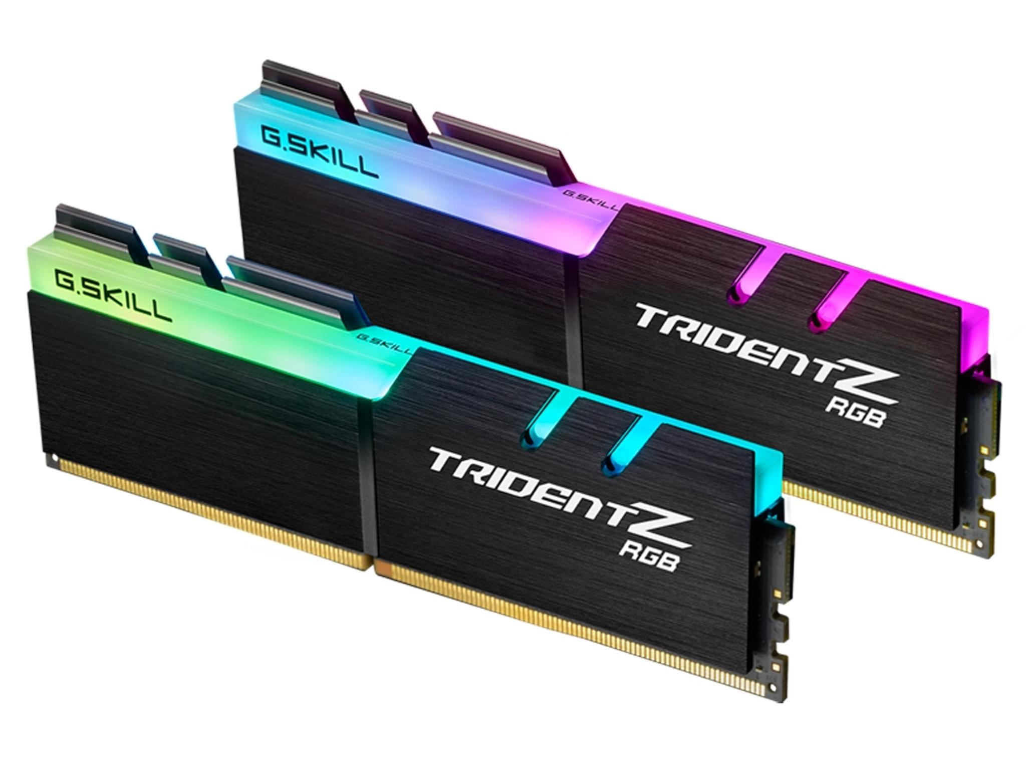 G.Skill Trident Z RGB 16GB (2 x 8GB) DDR4-3200 PC4-25600 CL16 Dual Channel Desktop Memory Kit Black