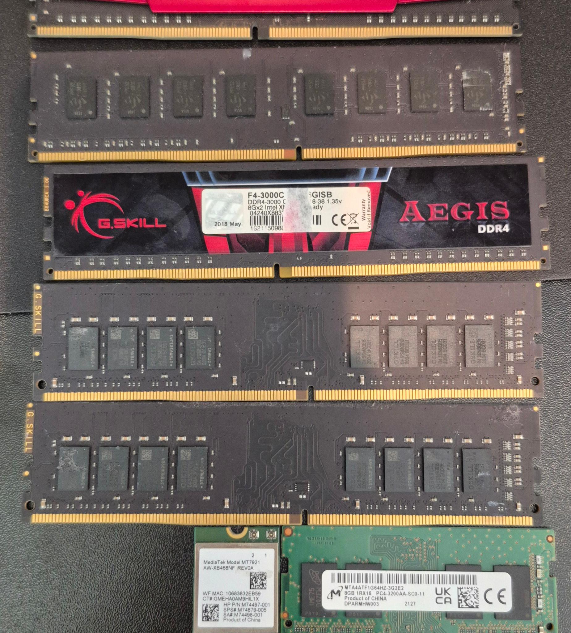 Computer part bundle (RAM, WIFI, INTEL)