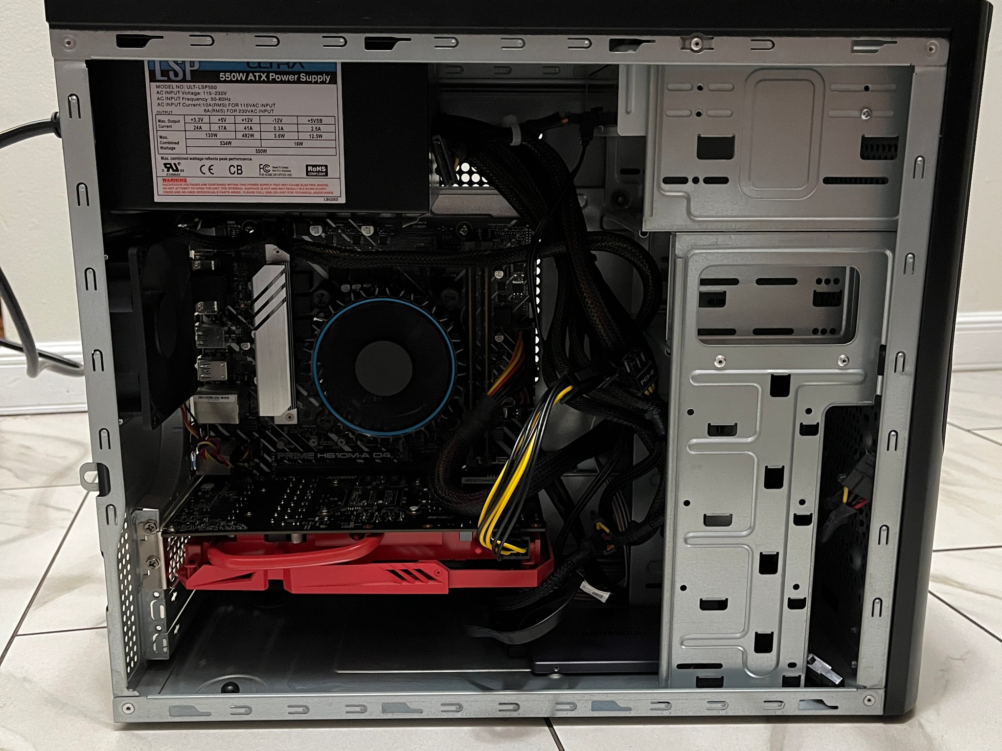 NVIDIA RTX 2060 SUPER, Intel i3-12100, 16GB RAM, 500GB SSD - Sleeper Office Gaming PC w/ Wi-Fi & BT