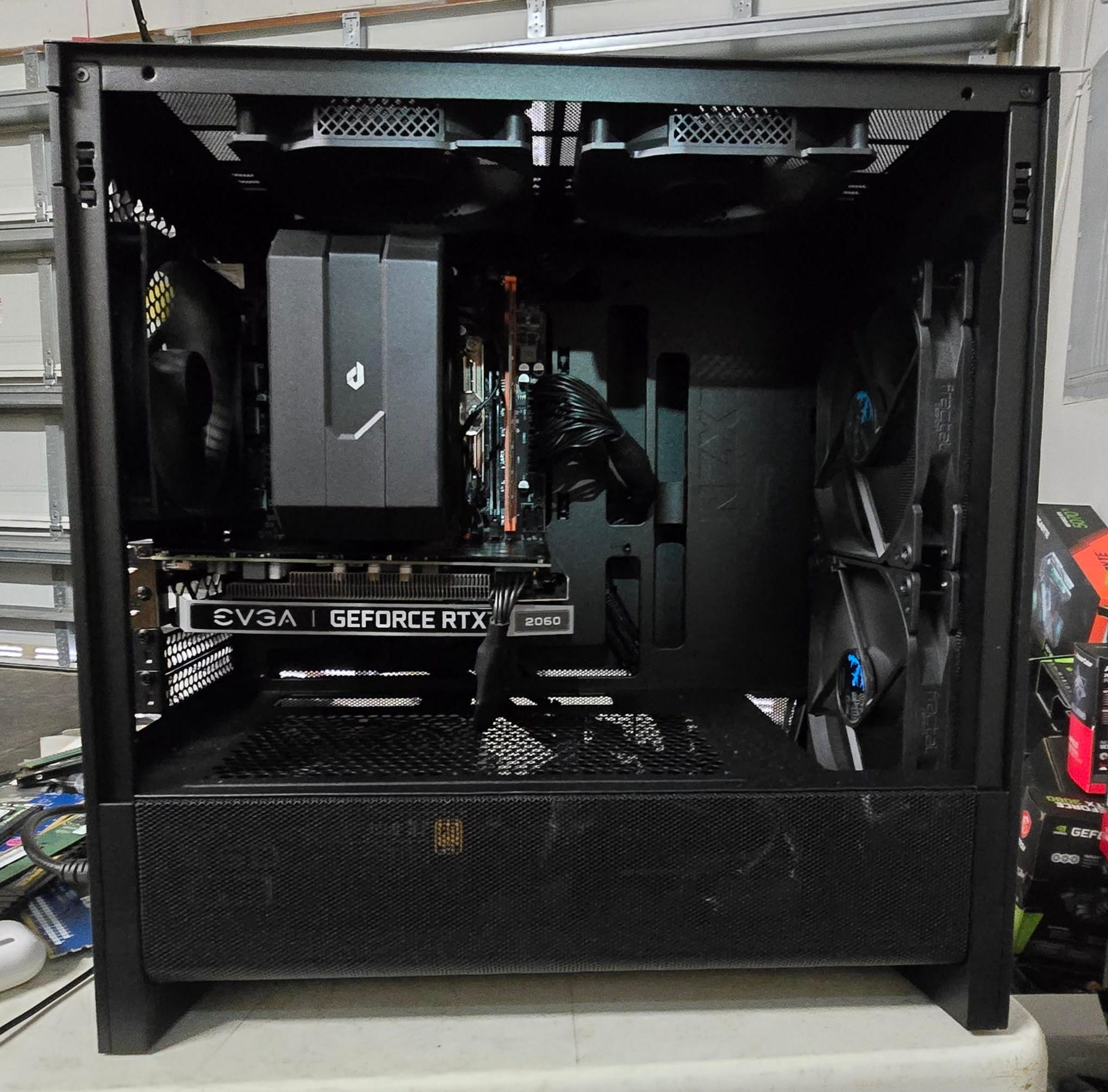 🔥 RTX 2060 Gaming PC – Clean Black NZXT Build | 16gb Ram | 6 Core Xeon | 512gb NVMe