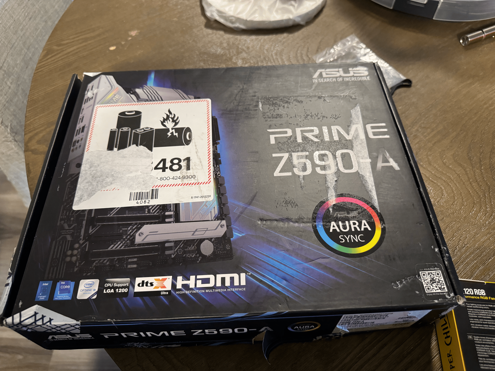 ASUS Prime Z590-A and CPU Combo