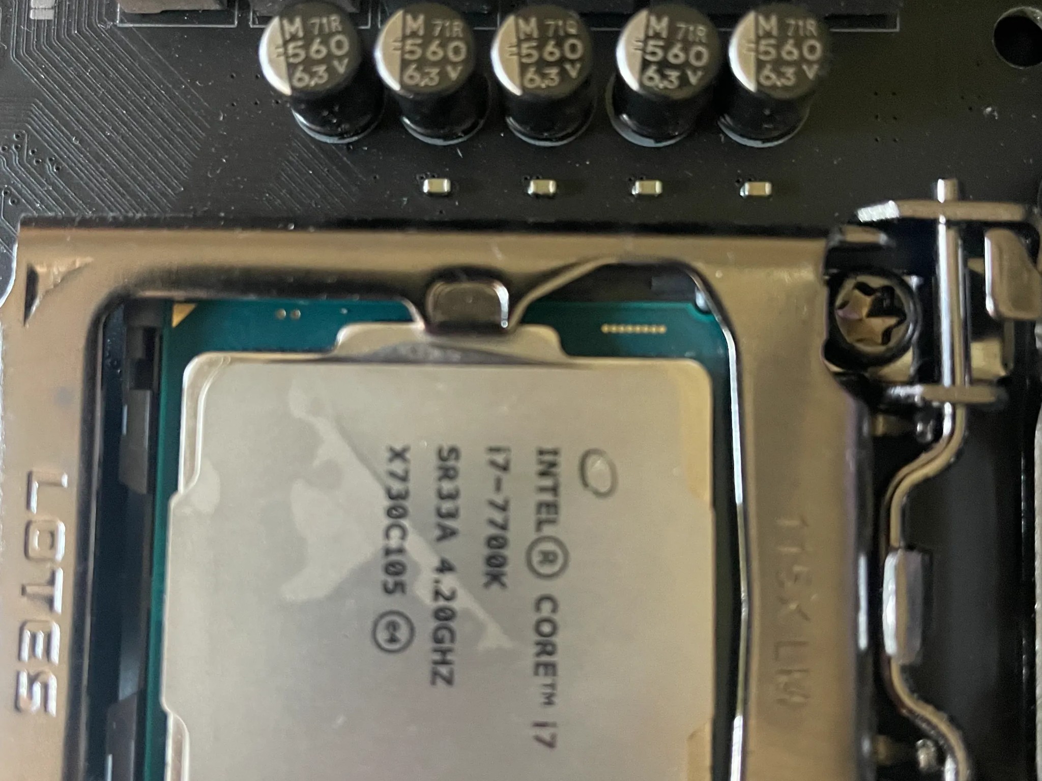 Intel i7 7700k w/MSI z270 m5 gaming motherboard, cpu cooler 16gb DDR4 RAM