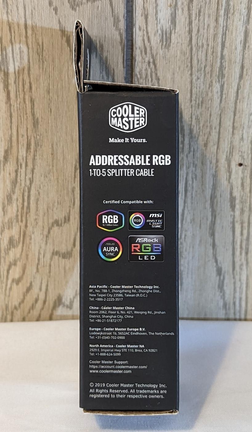 Cooler Master 1-to-5 ARGB Splitter Cable for 5v 3pin Addressable RGB