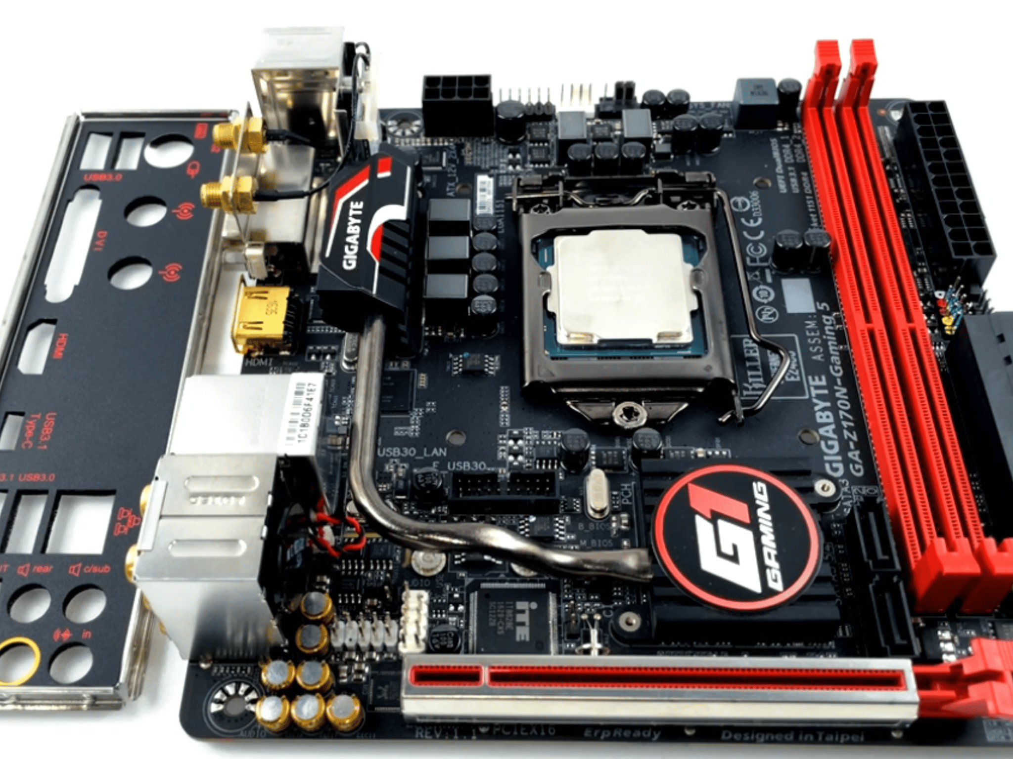 Gigabyte GA-Z170N-Gaming 5, mini-ITX MOBO Bundle Intel i7-7700K CPU 16GB (2x8 GB) DDR4 RAM IO Shield