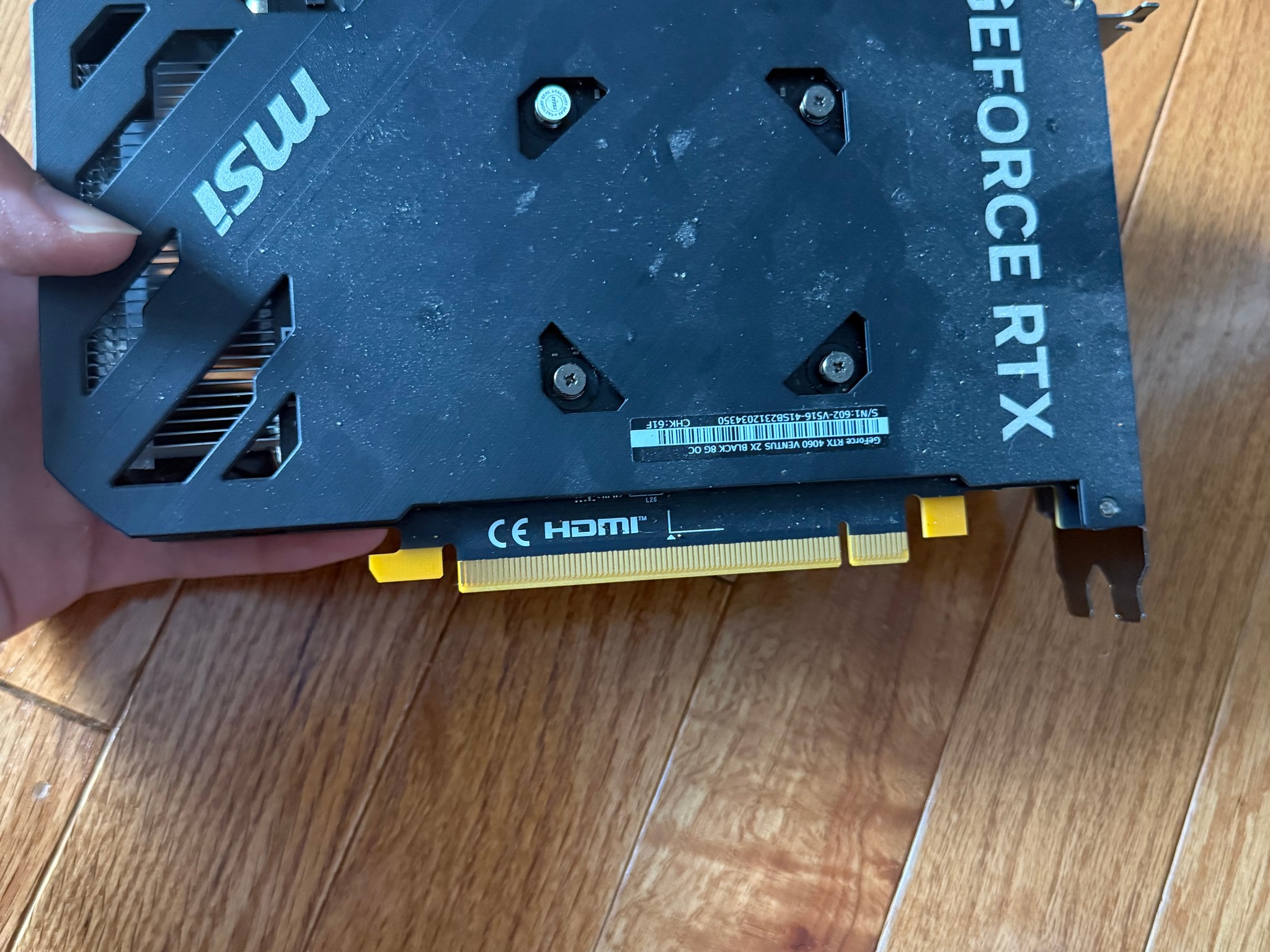 MSI GeForce RTX 4060 VENTUS 2X BLACK 8G OC