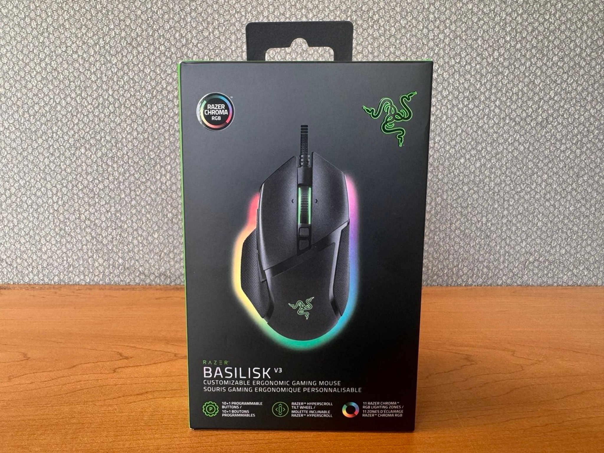 Razer - Basilisk V3 Optical Gaming Mouse with Chroma RBG Lighting-Wired-26K DPI