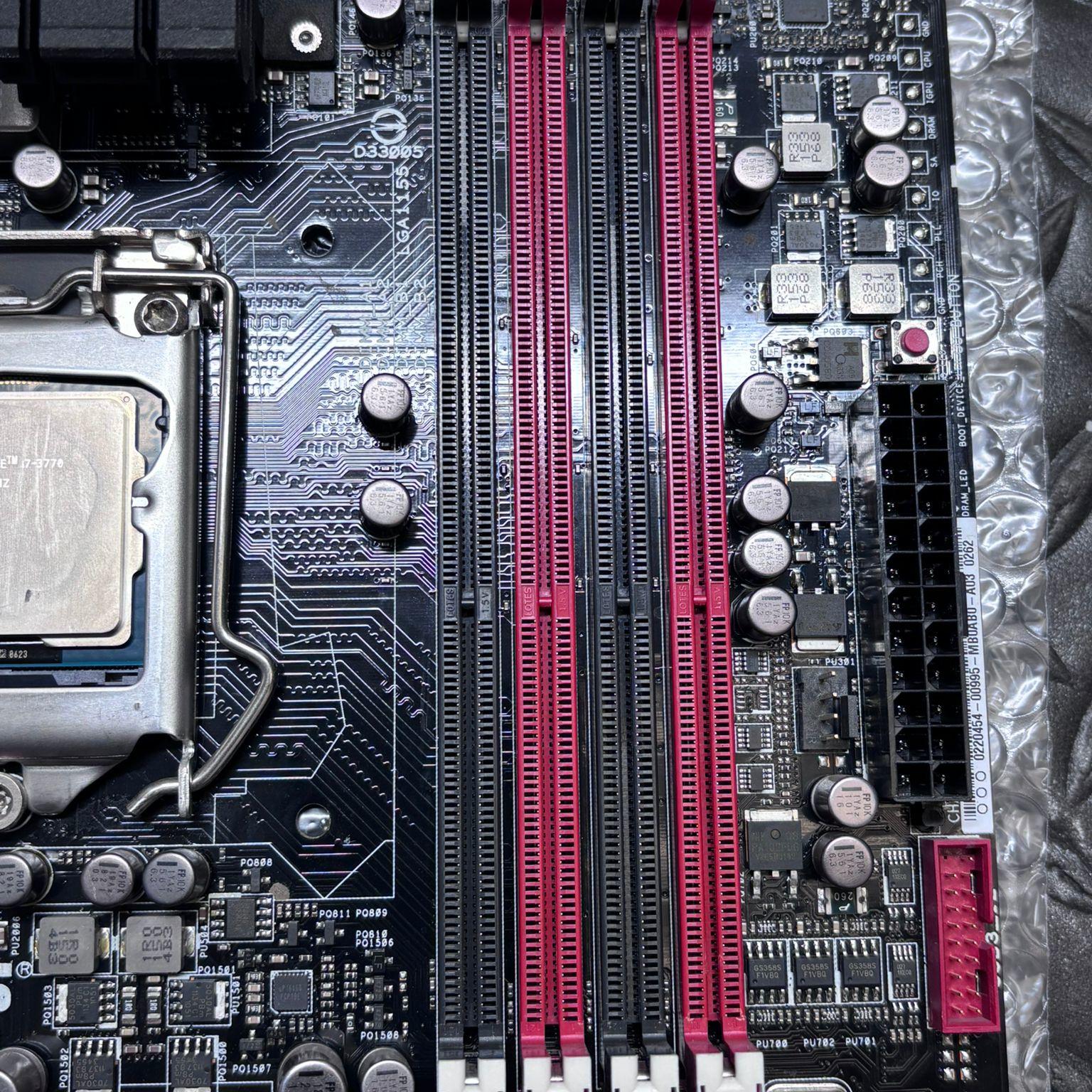 Motherboard and cpu combo it comes with an IO shield and cpu cooler (Fully tested)