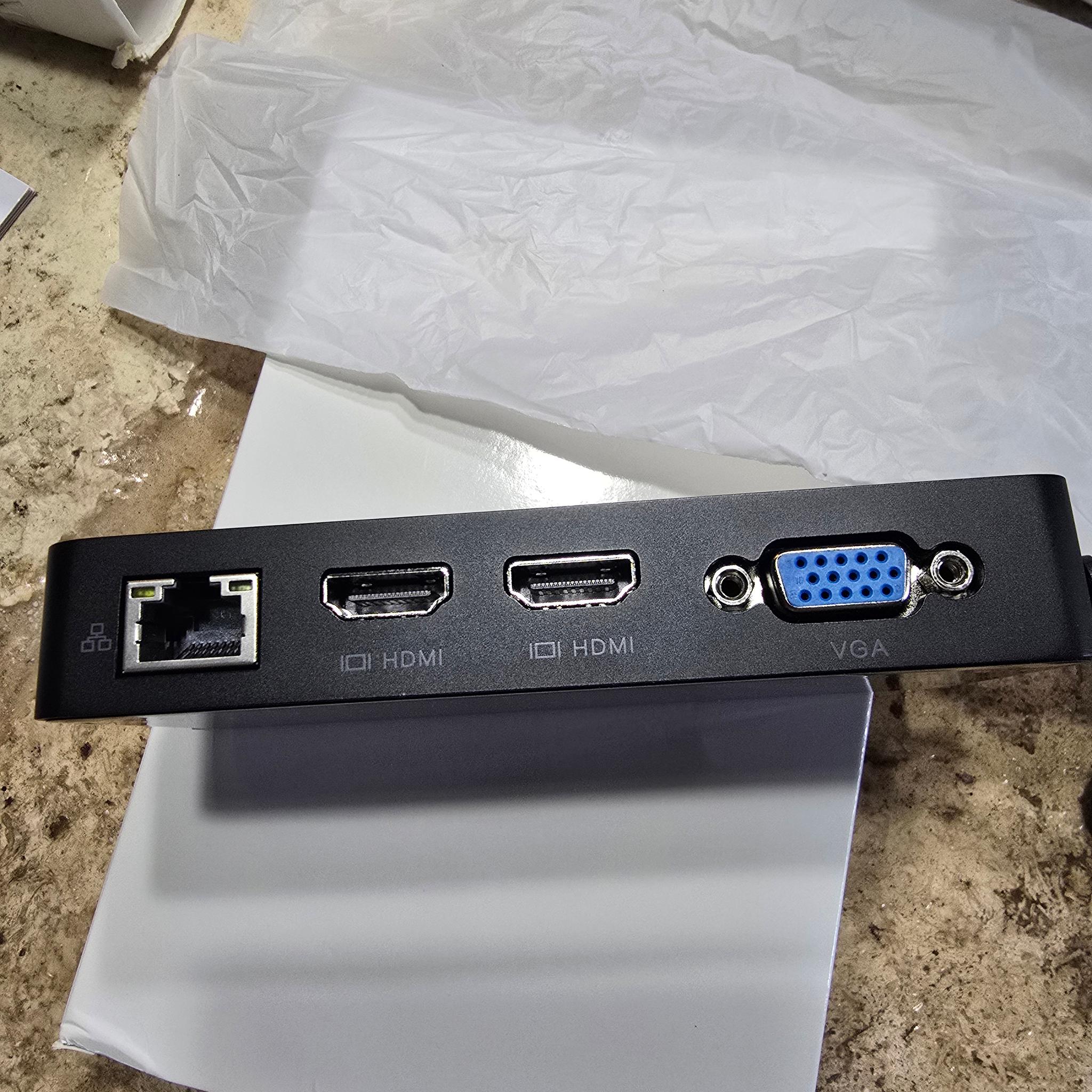 Thunderbolt 4 Dock Dual HDMI+VGA with Power Adapter Compatible with Surface Pro USB C MacBook