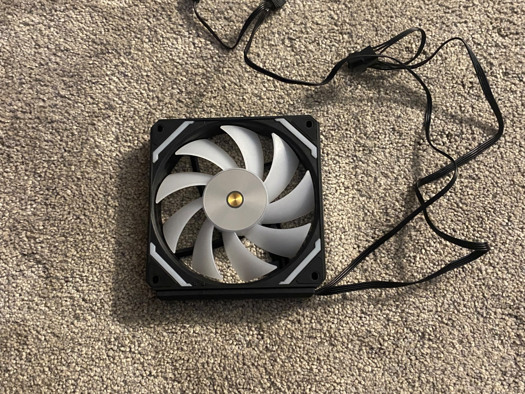 3 pack of black LTC Daisy Chain ARGB case fans