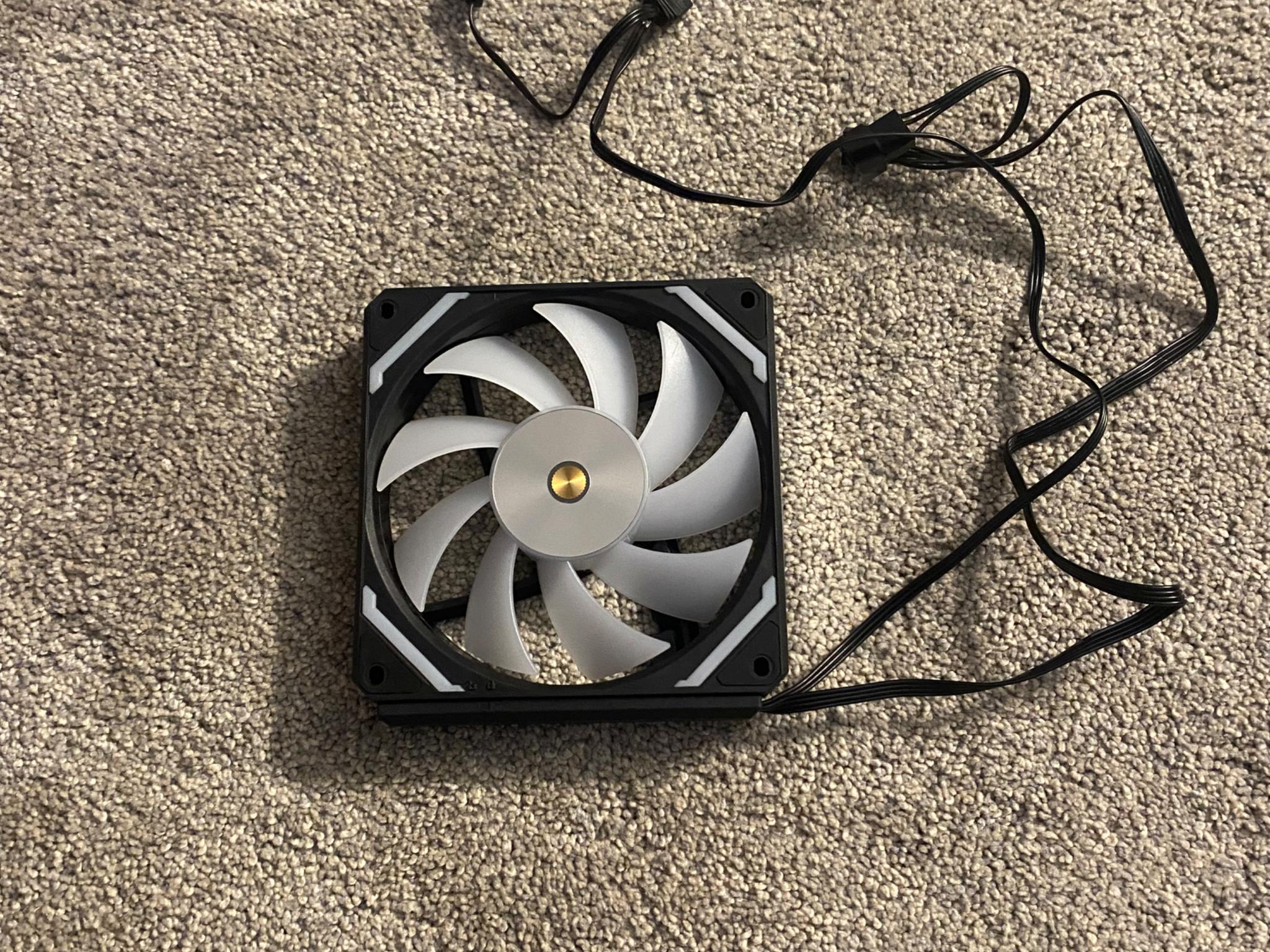 3 pack of black LTC Daisy Chain ARGB case fans