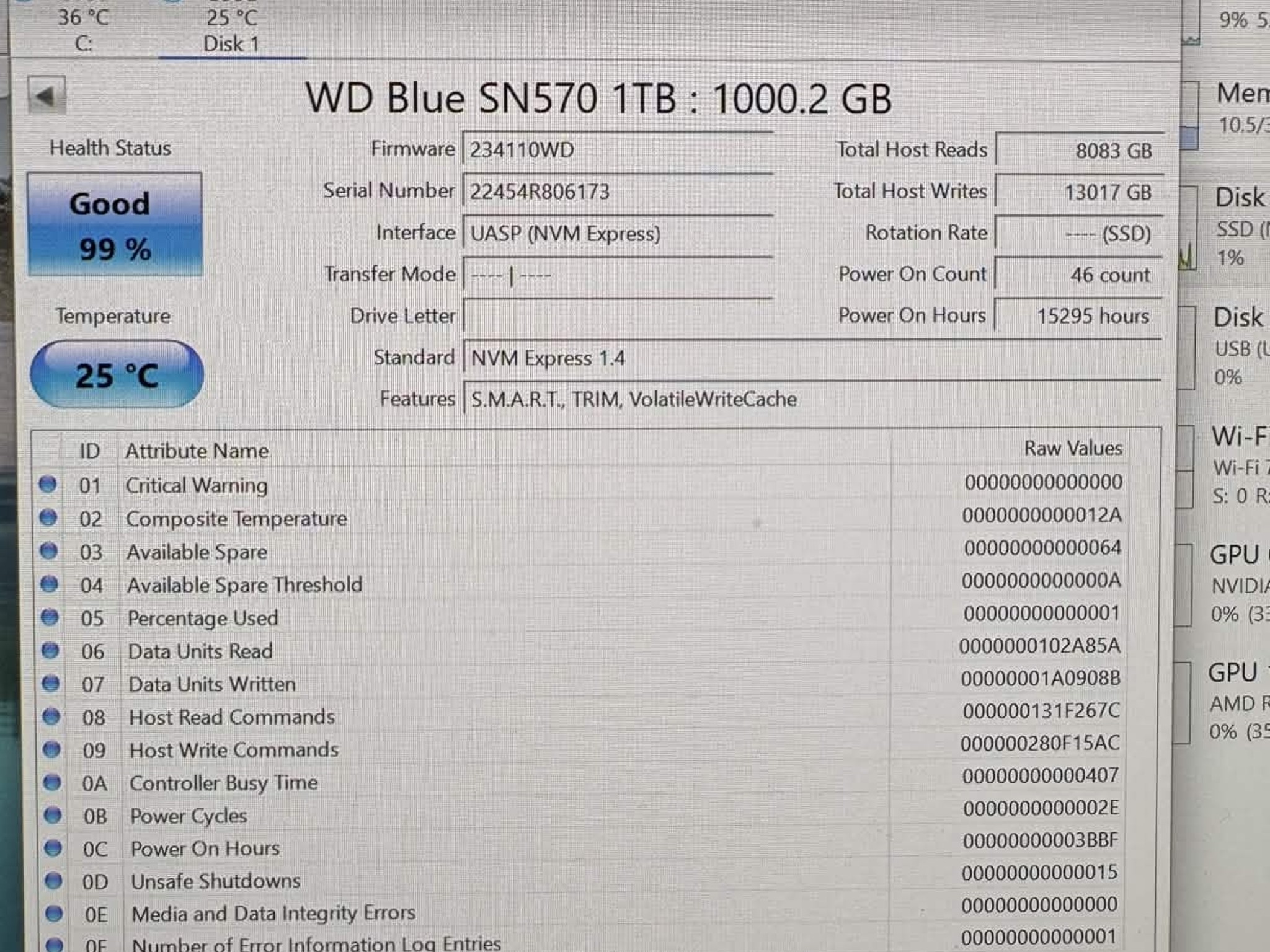 WD Blue SN570 1TB NVMe SSD