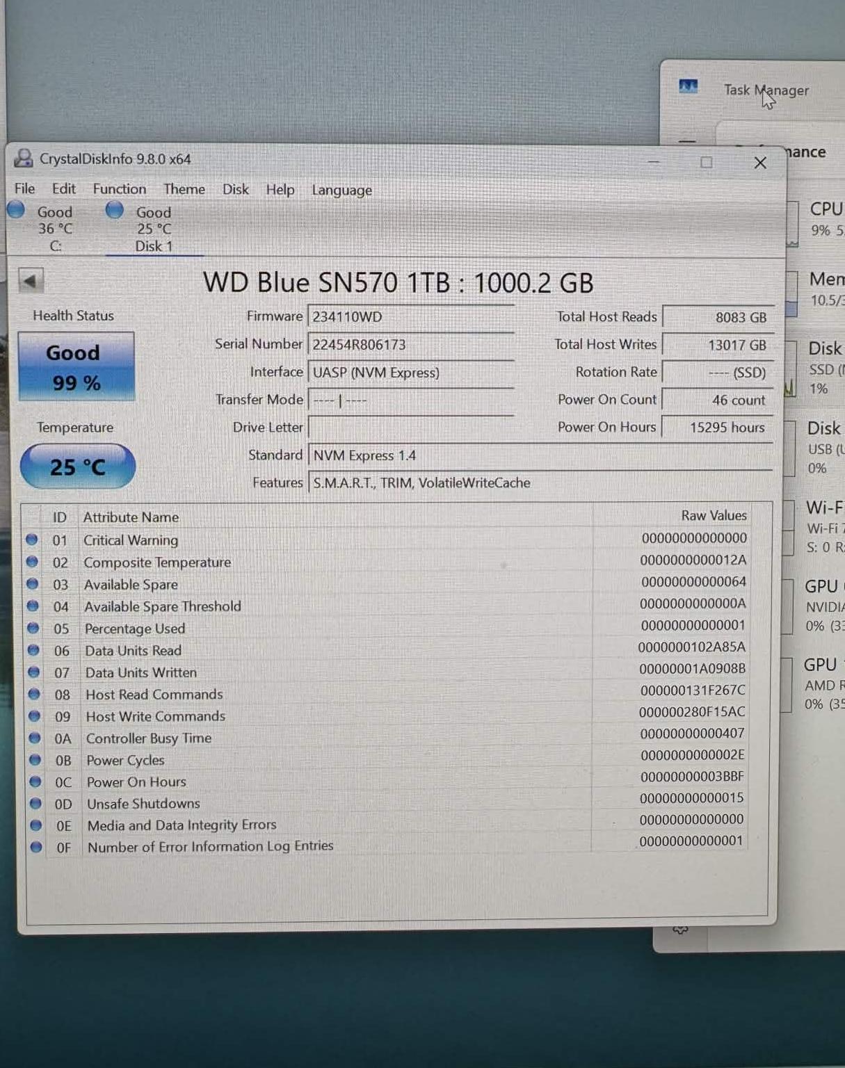 WD Blue SN570 1TB NVMe SSD