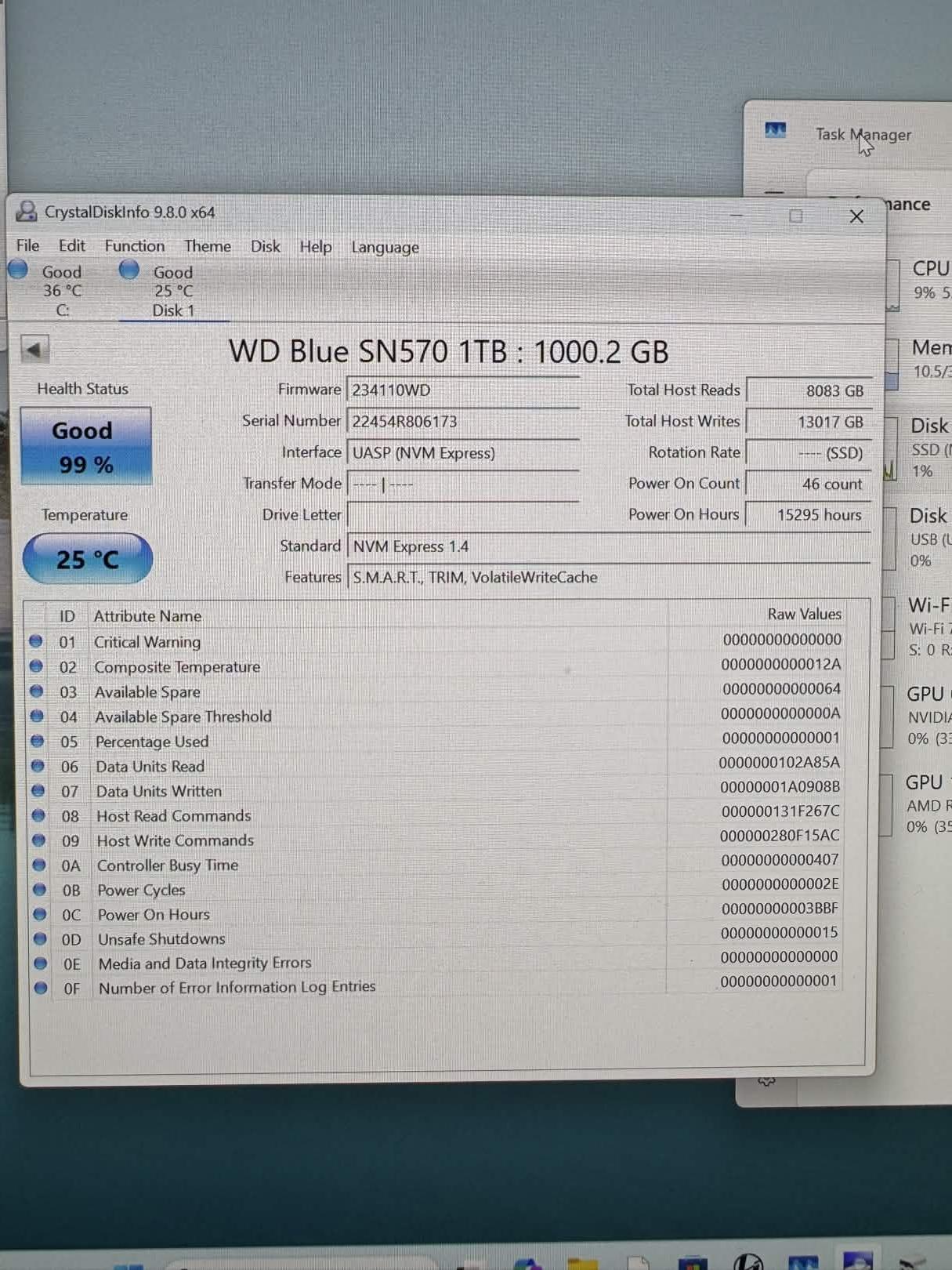 WD Blue SN570 1TB NVMe SSD