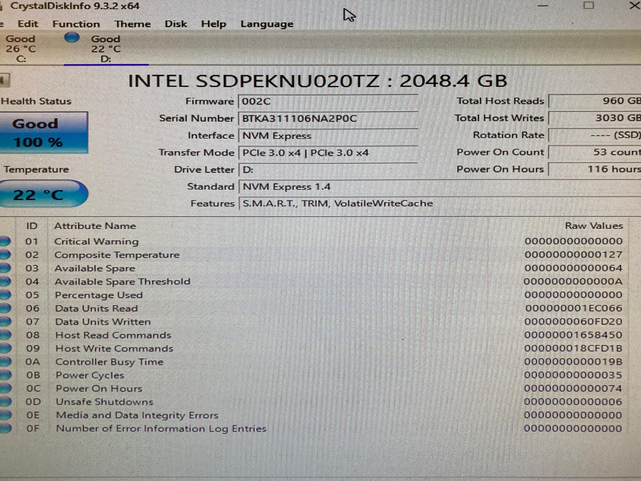 Intel 670p 2TB NVME SSD