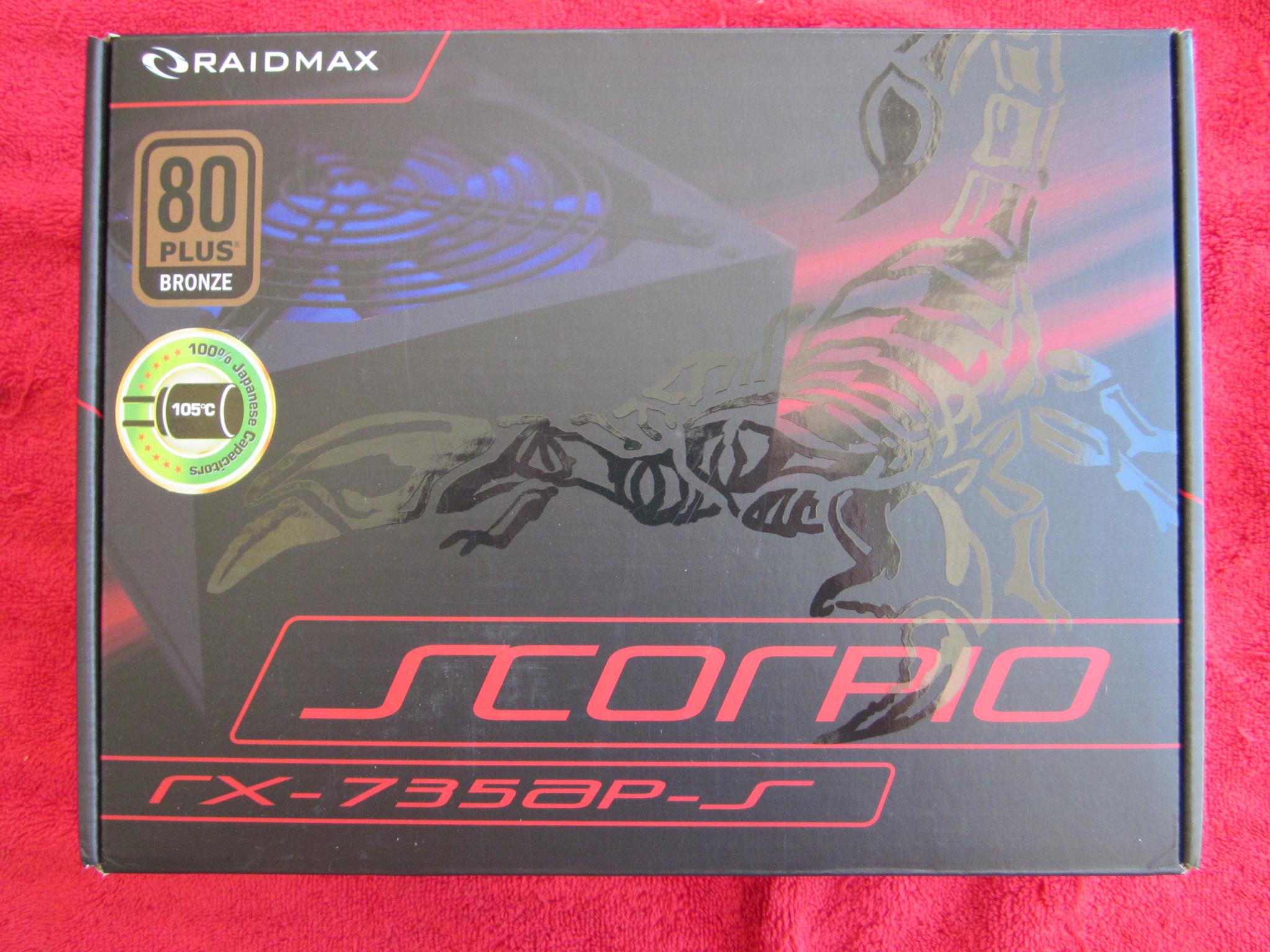 NEW! RAIDMAX SCORPIO RX-735AP-S 80 PLUS BRONZE Semi-modular 735W Power Supply