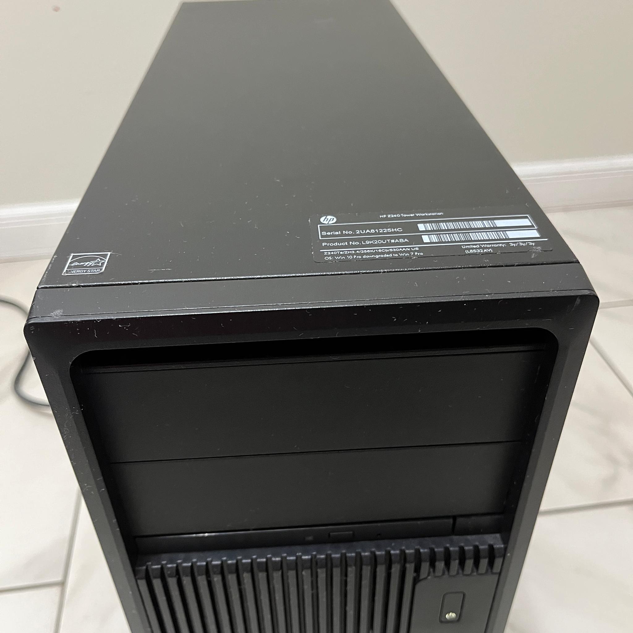 NVIDIA RTX 2060 SUPER, Intel i7-6700, 16GB RAM, 1.2TB Storage - HP Z240 Gaming PC w/Wi-Fi & BT