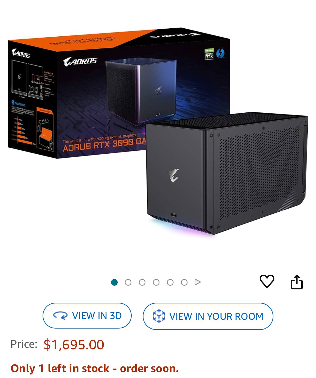 Gigabyte Aorus rtx 3090 24GB eGpu