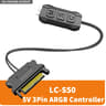 TEUCER LC-S50R ARGB 5V 3PIN to SATA Interface Light Controller for PC Case Fan