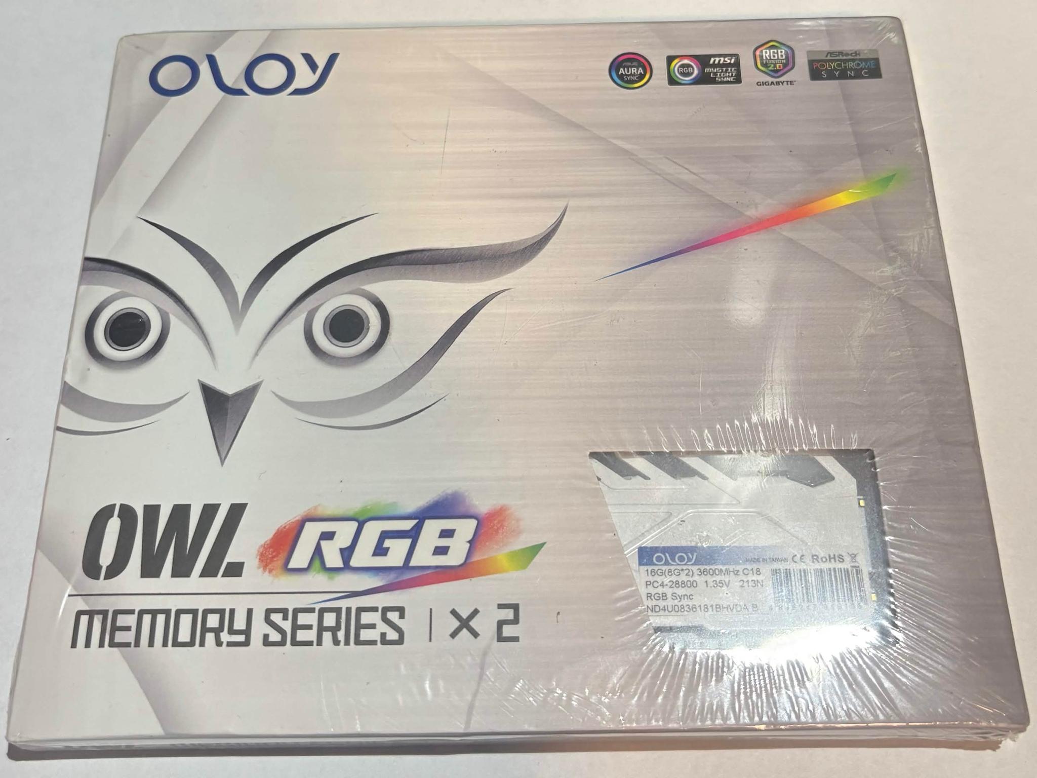 NEW OLOy Owl RGB 16GB (2x8GB) DDR4 3600MHz CL18 RGB Memory Kit | Sealed