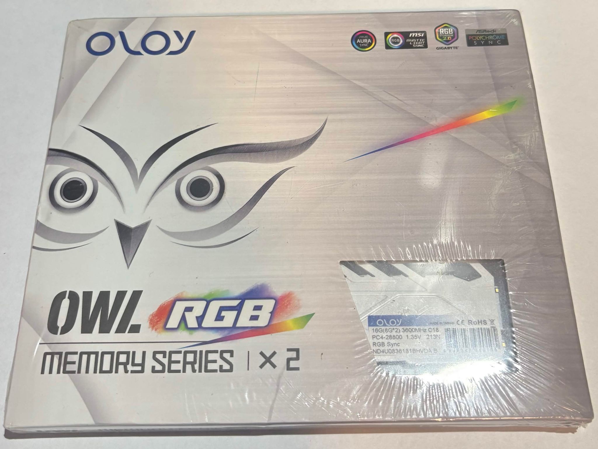 NEW OLOy Owl RGB 16GB (2x8GB) DDR4 3600MHz CL18 RGB Memory Kit | Sealed