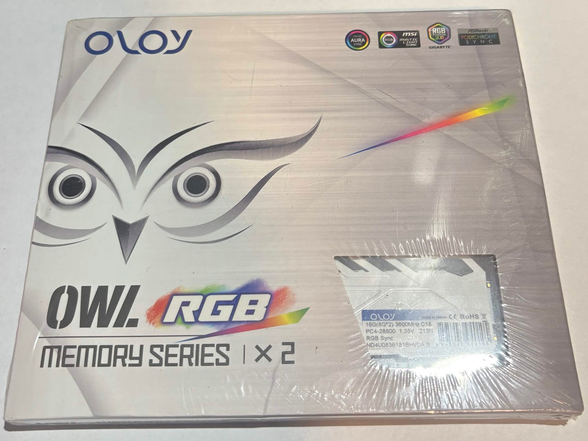 NEW OLOy Owl RGB 16GB (2x8GB) DDR4 3600MHz CL18 RGB Memory Kit | Sealed