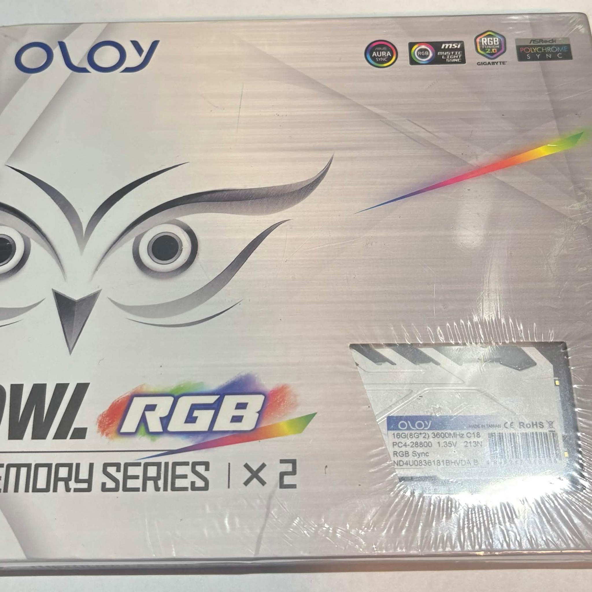 NEW OLOy Owl RGB 16GB (2x8GB) DDR4 3600MHz CL18 RGB Memory Kit | Sealed