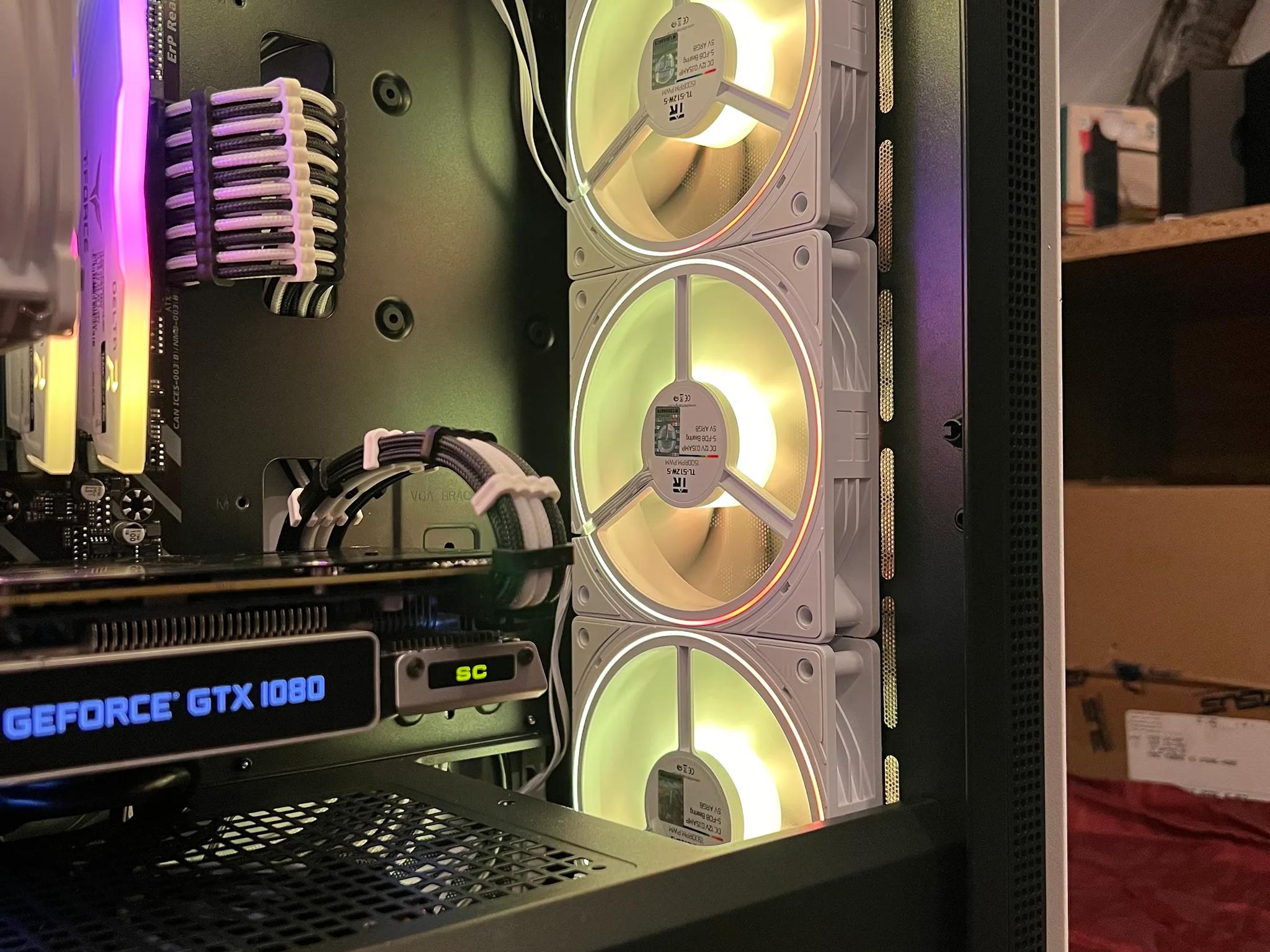 "The Star" 5600x, GTX 1080, black and white gaming pc with 32gb ram, WI-FI, and free headset