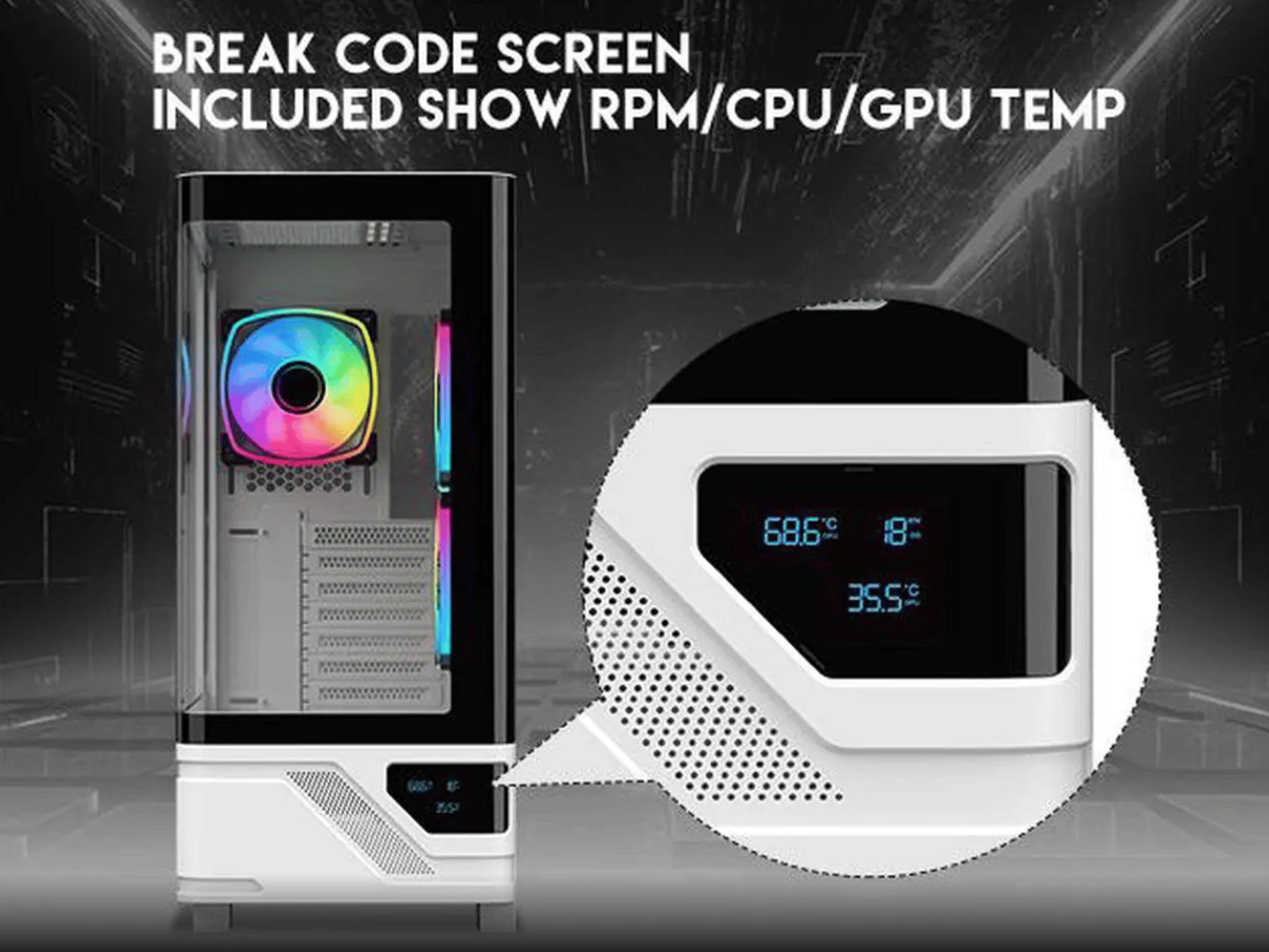❄️Ryzen 5 7600X3D + RTX 5070 | DDR5| 1TB SSD | Windows 11 Pro ❄️ “AURORA CUBE” LCD Showcase PC