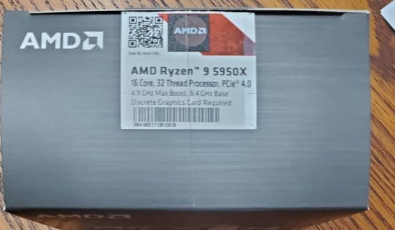 Pre-owned AMD Ryzen 9 5950X 16-core, 32-thread unlocked desktop processor