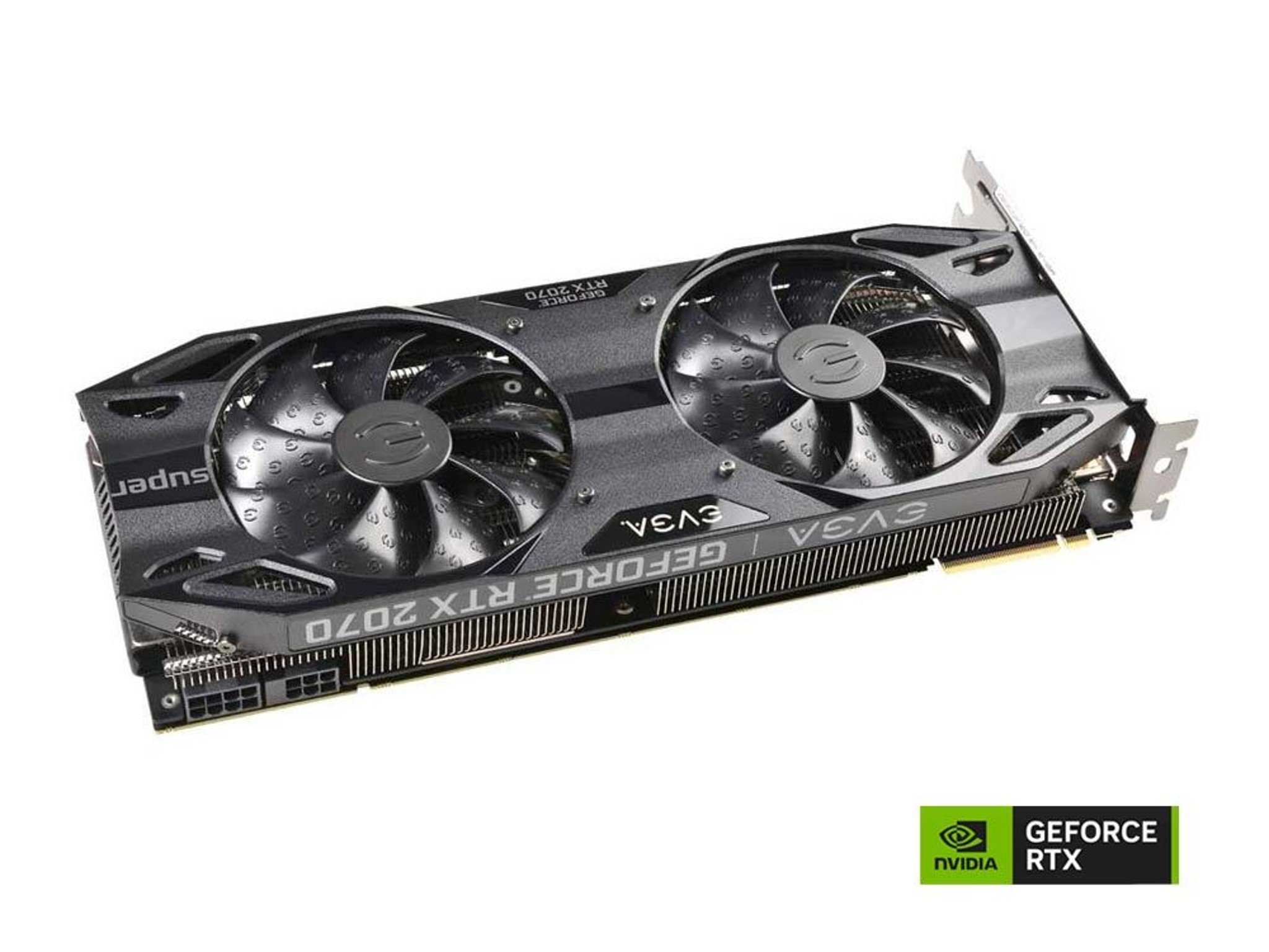 EVGA GeForce RTX 2070 SUPER BLACK GAMING Overclocked Dual-Fan 8GB GDDR6 PCIe 3.0 Graphics Card