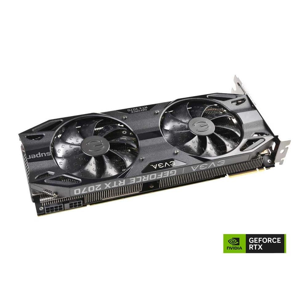 EVGA GeForce RTX 2070 SUPER BLACK GAMING Overclocked Dual-Fan 8GB GDDR6 PCIe 3.0 Graphics Card