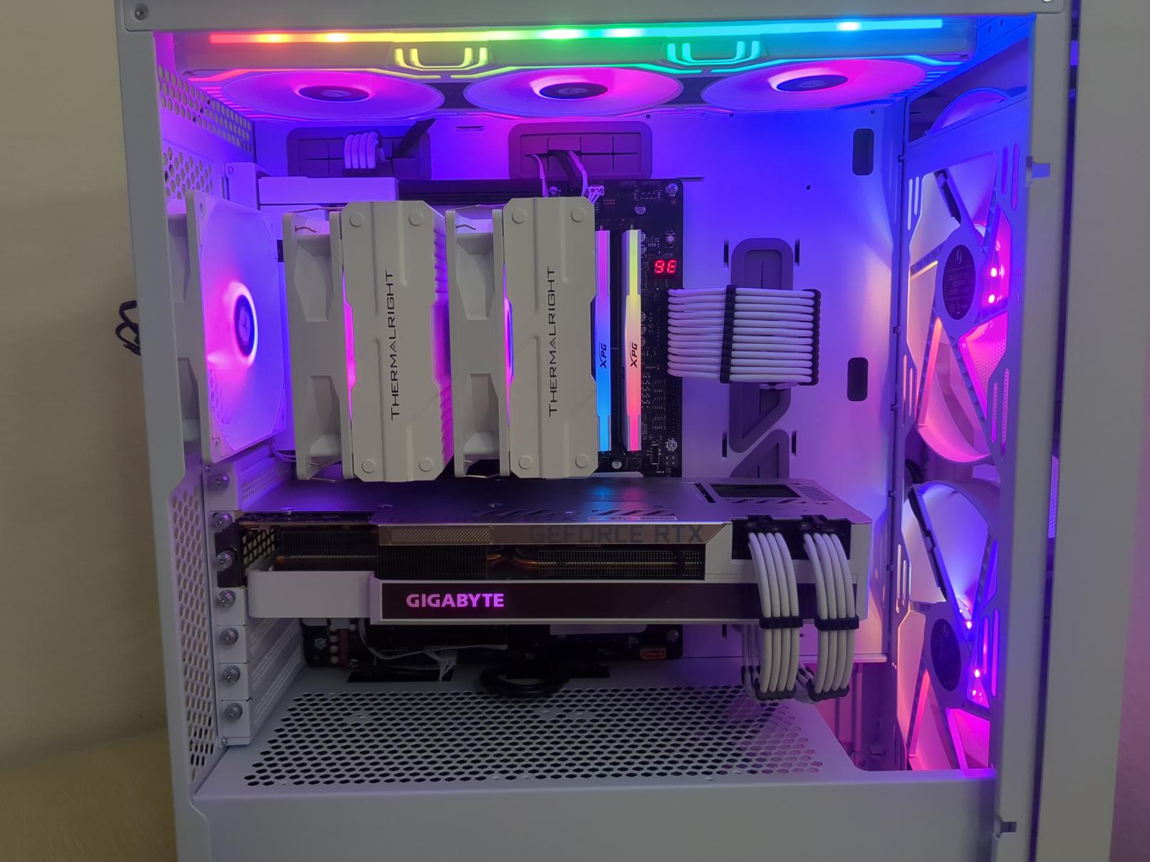 RTX 3080 (10GB), Ryzen 7 5700X White Gaming PC (32GB RAM, 2TB SSD, Win11 Pro)
