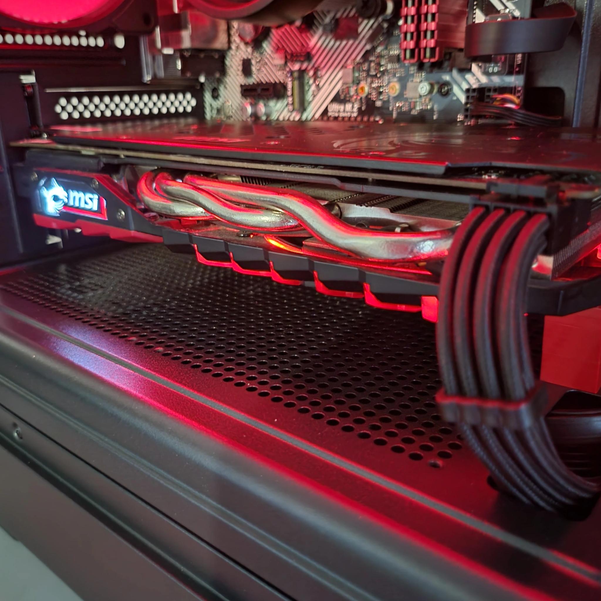 Red/Black Gaming PC! Ryzen 5 | Radeon RX | 16GB | 1TB | Wi-Fi BT | ARGB | 500W 80+ Gold