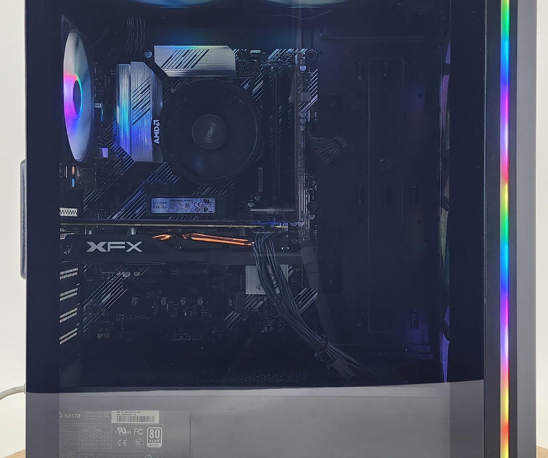 Gaming PC Ryzen 5 5500 16GB RAM 256GB SSD RX 580 8GB Windows 11 Computer