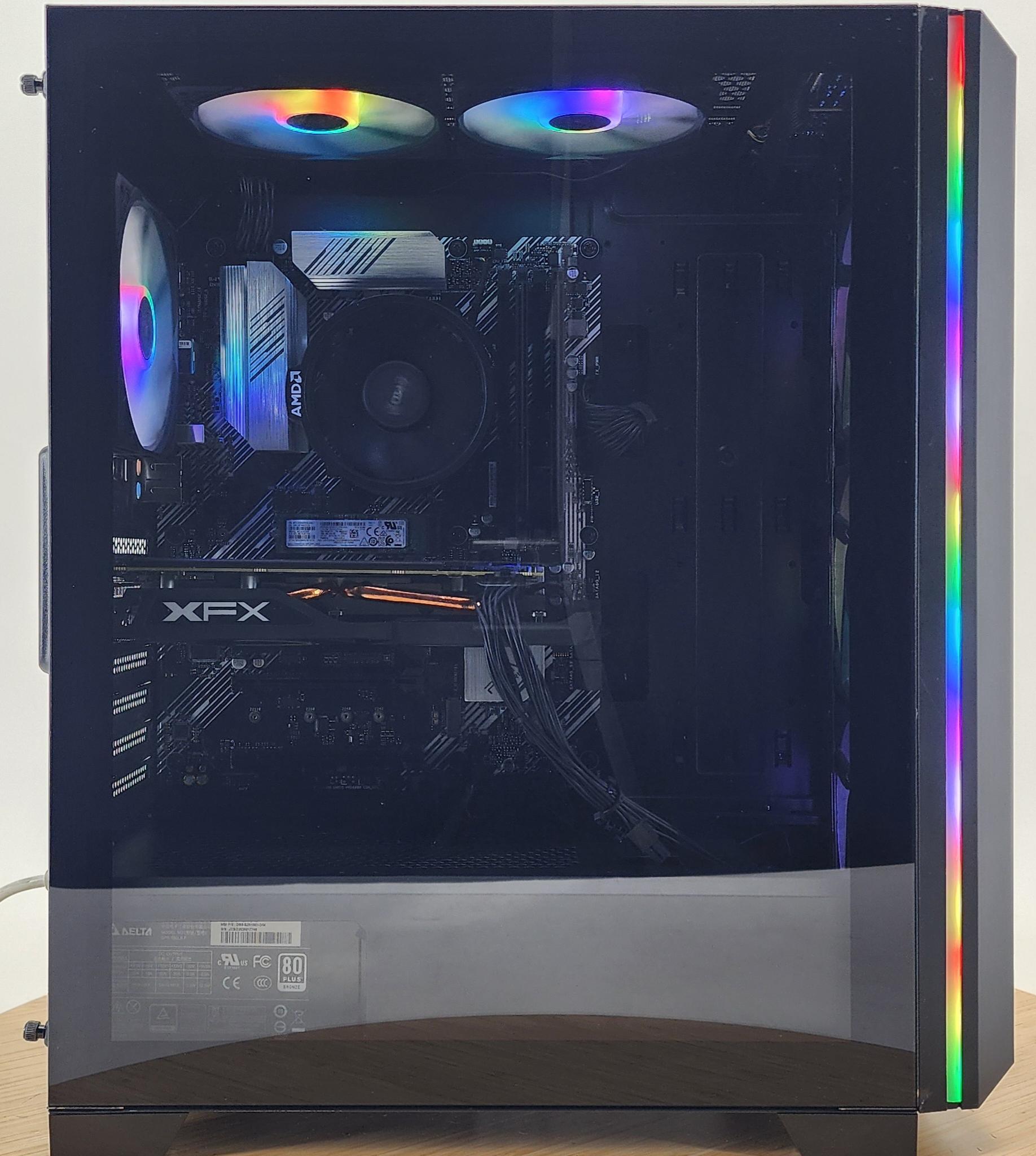 Gaming PC Ryzen 5 5500 16GB RAM 256GB SSD RX 580 8GB Windows 11 Computer