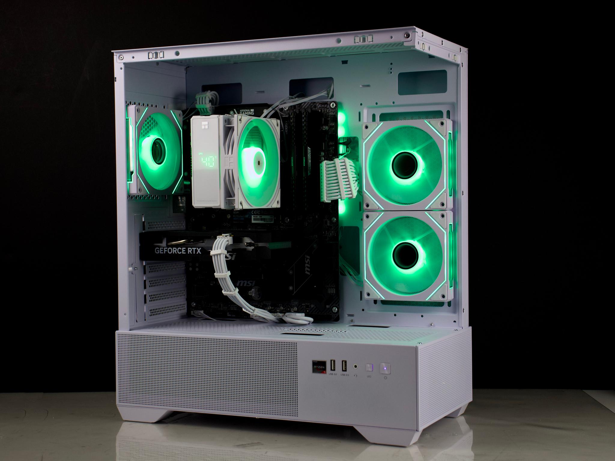 ⚪🔵  Gaming PC - RTX 5060 - Ryzen 5 5600XT - 32GB Ram - 1TB NVMe SSD - Digital Display 🔵⚪